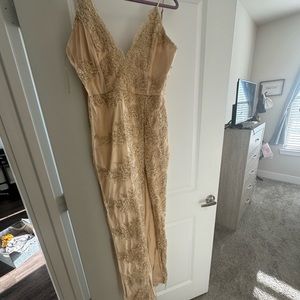 Windsor | Gold Dress with Slit